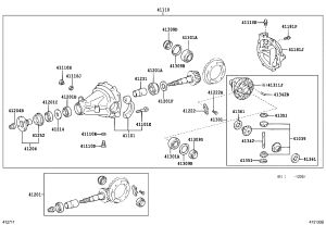 Rear Axle Differential 41110-21071 for Toyota Highlander