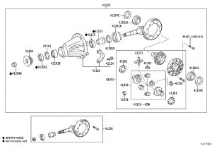 Rear axle differential 41110-35C90 for Toyota FJ CRUISER