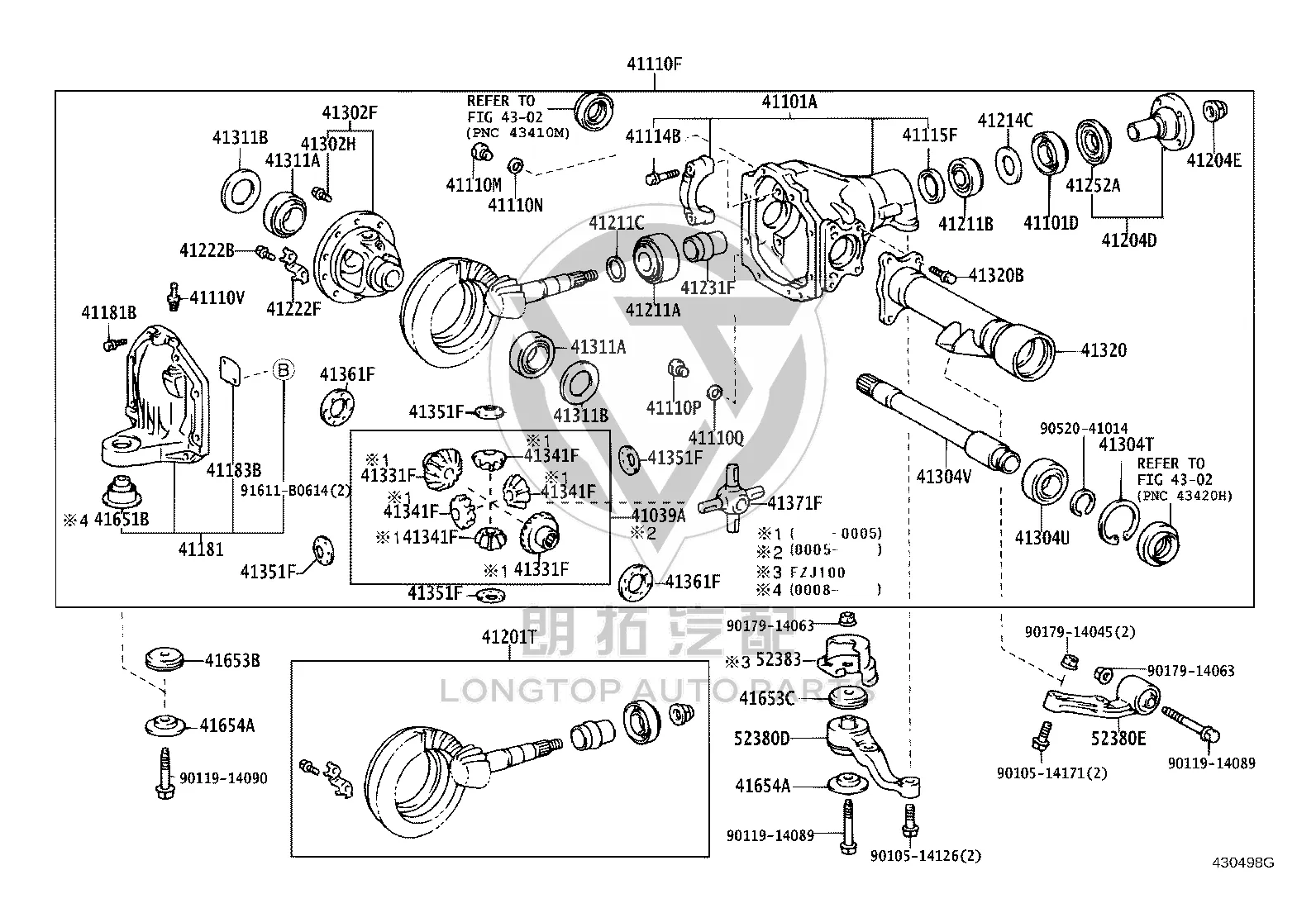 Front Differential Mount Cushion 41651-60010 for Toyota Land Cruiser