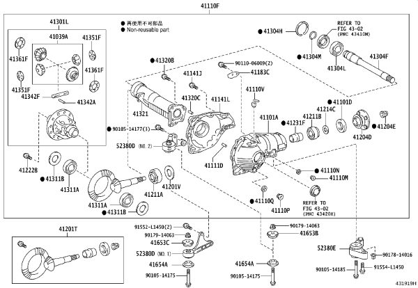 Front Axle Differential Bearing 90366-58013 for Toyota Land Cruiser