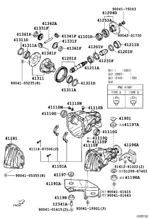 Bolt 90041-01643 for Toyota Cami