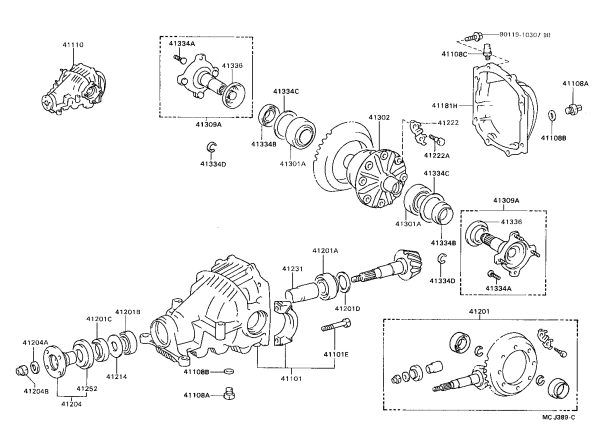 Rear Active Small Gear 41204-20040 for Toyota CELICA