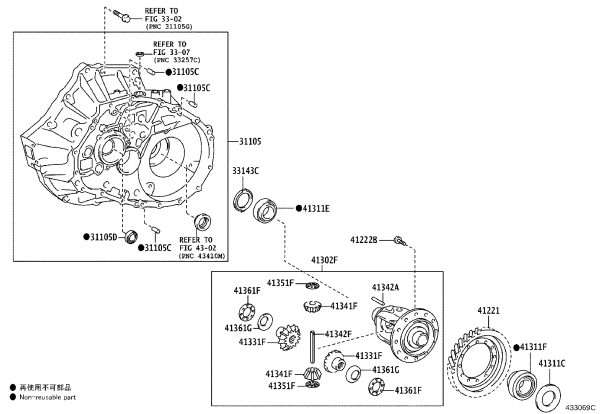 Differential Side Gear 41331-32010 for Toyota Auris