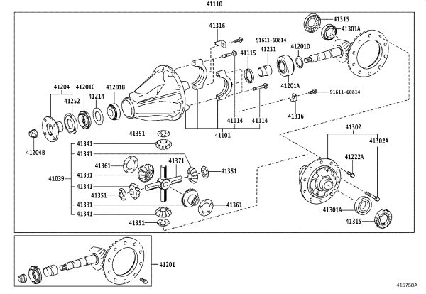 Rear Axle Differential Bearing 90366-52004 for Toyota Coaster