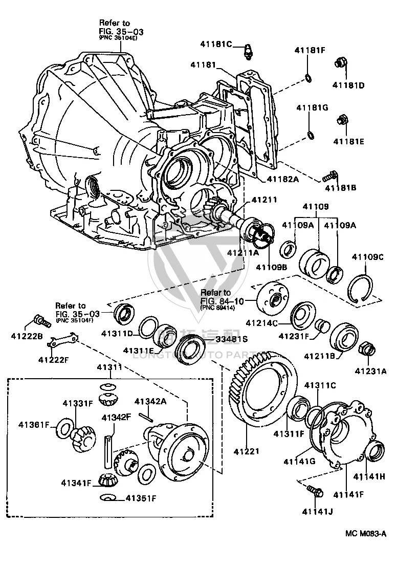 Differential Drive Pinion Bearing 90310-35007 for Toyota Avalon