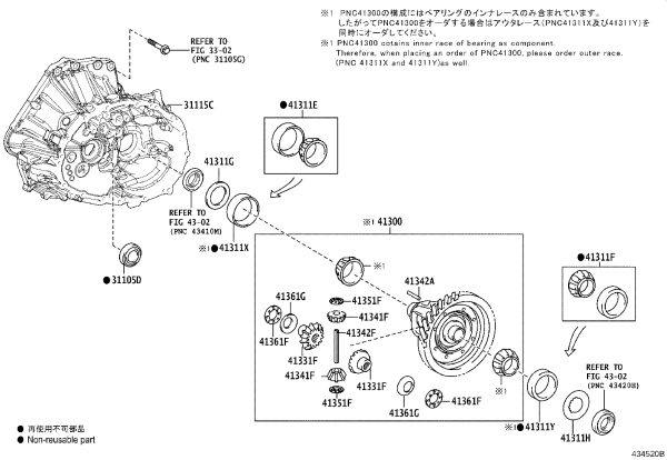 1# Differential Axle Gear Thrust Washer 41361-22040 for Toyota Auris
