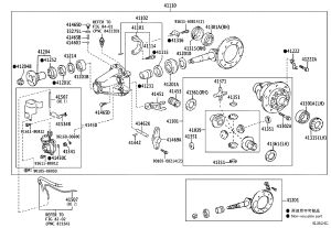 Differential lock shift actuator 41450-35031 for Toyota Fortuner