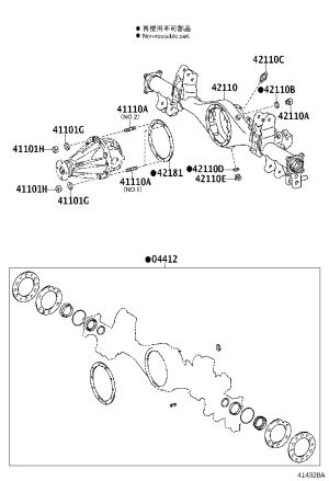 Rear Axle Housing 42110-KK160 for Toyota Fortuner