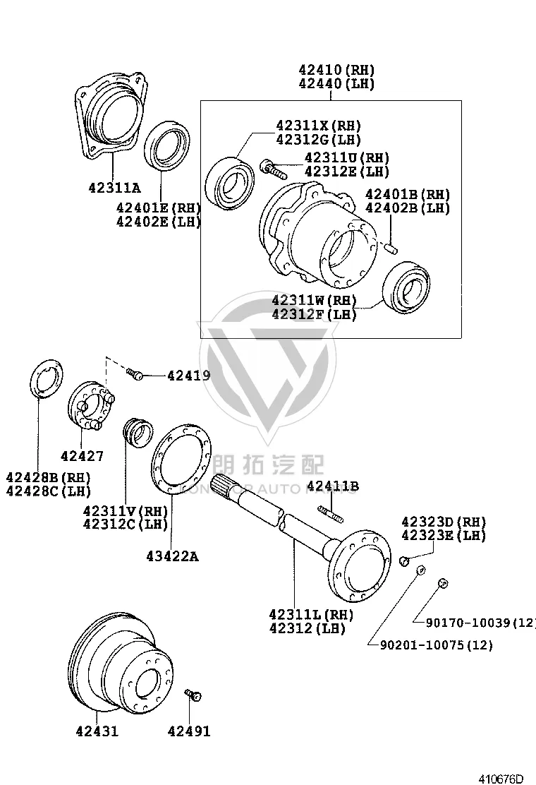 Rear Brake Disc 42431-60281 for Toyota Land Cruiser