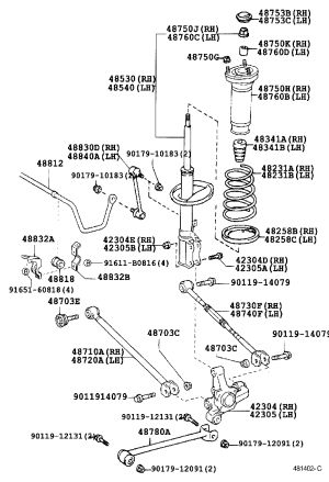 Rear Stabilizer Bar Bushing 48818-21030 for Toyota Caldina
