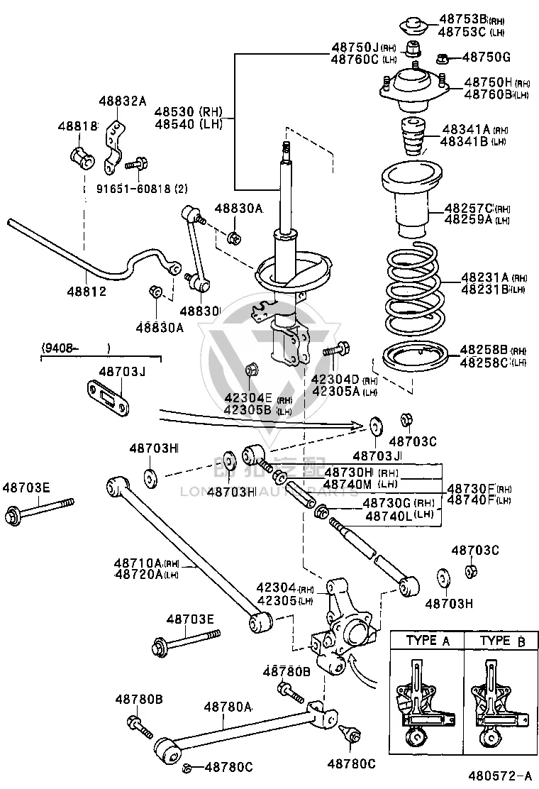 Rear Left Steering Knuckle 42305-33010 for Toyota Camry
