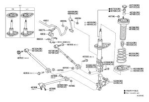 Rear Shock Absorber Top Mount 48750-33160 for Lexus ES