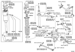 Rear Shock Absorber Assembly 48090-50232 for Lexus LS460