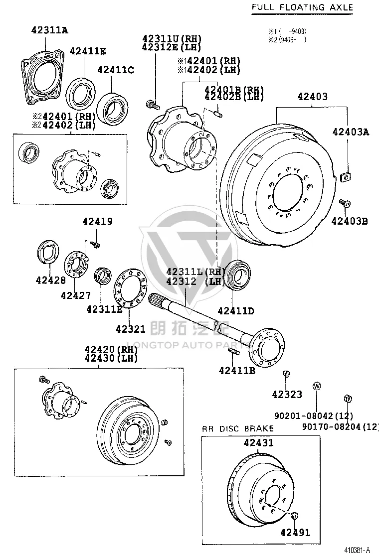 Rear Right CV Axle Shaft 42311-60062 for Toyota Land Cruiser