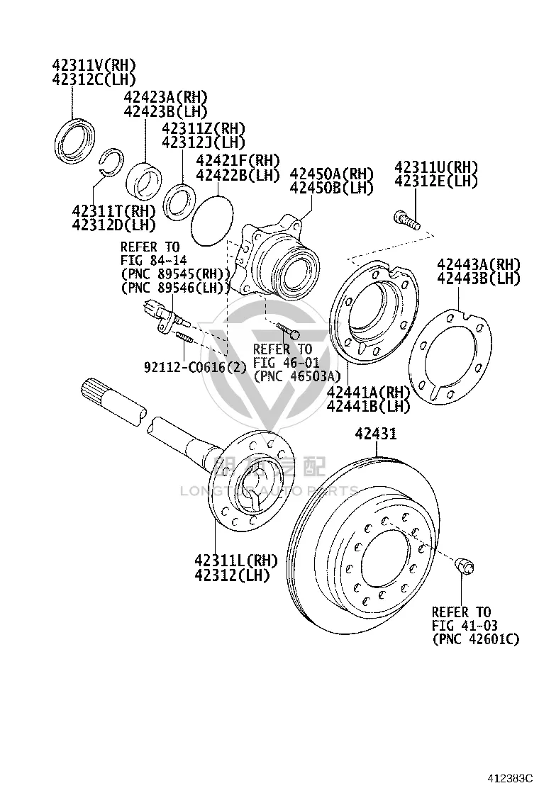 Rear Half Shaft (Right) 42311-60240 for Toyota 4RUNNER