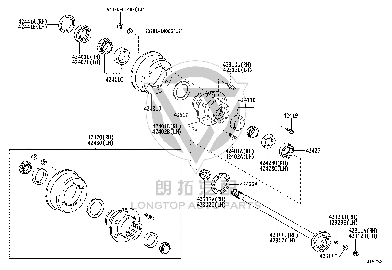 Bolt 90116-08325 for Toyota DYNA