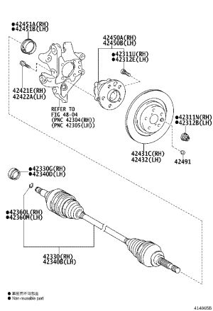 Rear Half Shaft (Right) 42330-50070 for Toyota Century