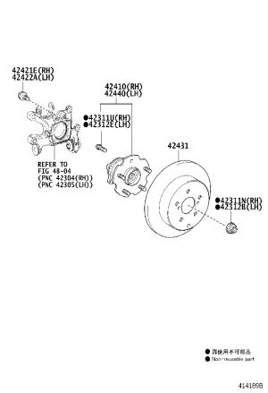 Rear Wheel Hub Bearing 42410-42040 for Toyota RAV4