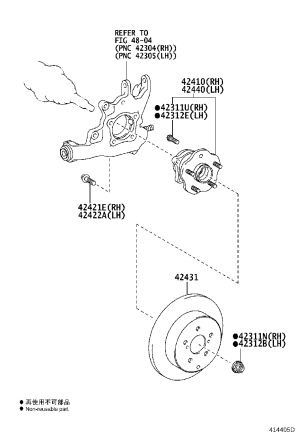 Rear Wheel Hub Bearing 42410-48061 for Lexus RX
