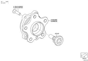 Rear Wheel Hub Bearing (Left) 42410-WAA02 for Toyota Supra
