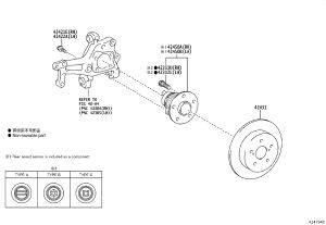 Rear Brake Disc (Right) 42431-06190 for Toyota C-HR