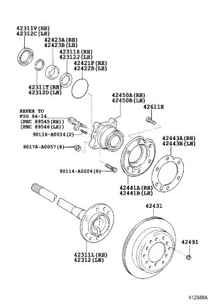 Rear Wheel Hub Bearing Assembly 42460-0C011 for Toyota Tundra