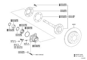 Rear Wheel Axle Bearing 42460-60040 for Toyota Land Cruiser