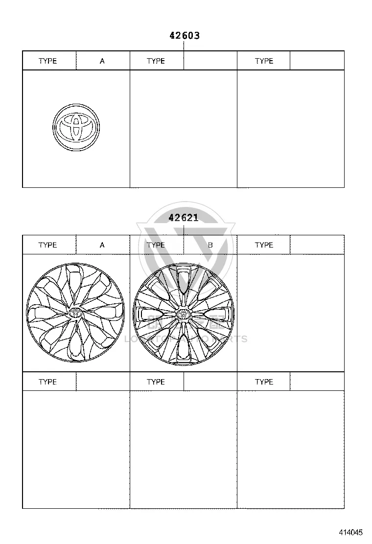 Hubcap 42602-0D280 for Toyota Yaris