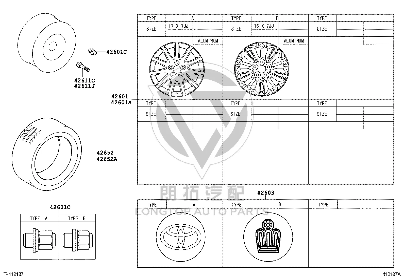 Hubcap 42603-30530 for Toyota Crown
