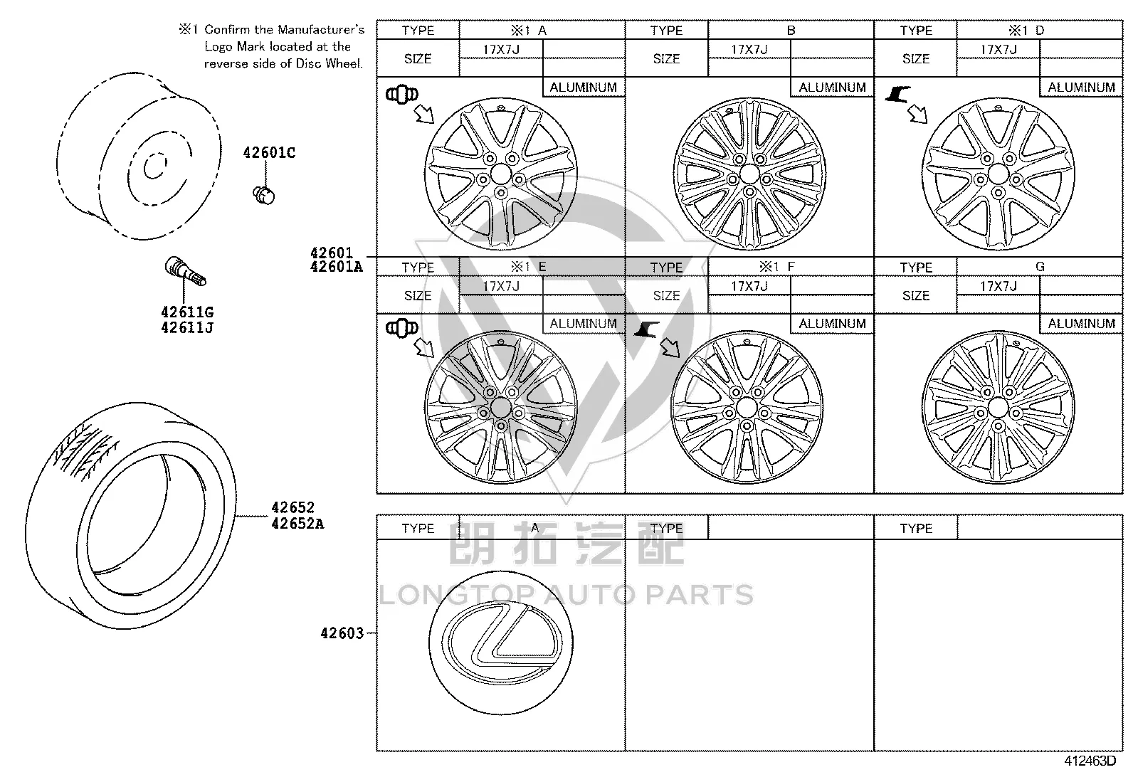 Spare Tire Steel Wheel Rim 42611-33630 for Lexus ES