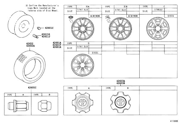 Wheel Hub Center Cap 42603-60510 for Toyota Land Cruiser Prado