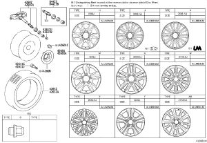 Spare tire rim 42611-60E31 for Lexus LX450D