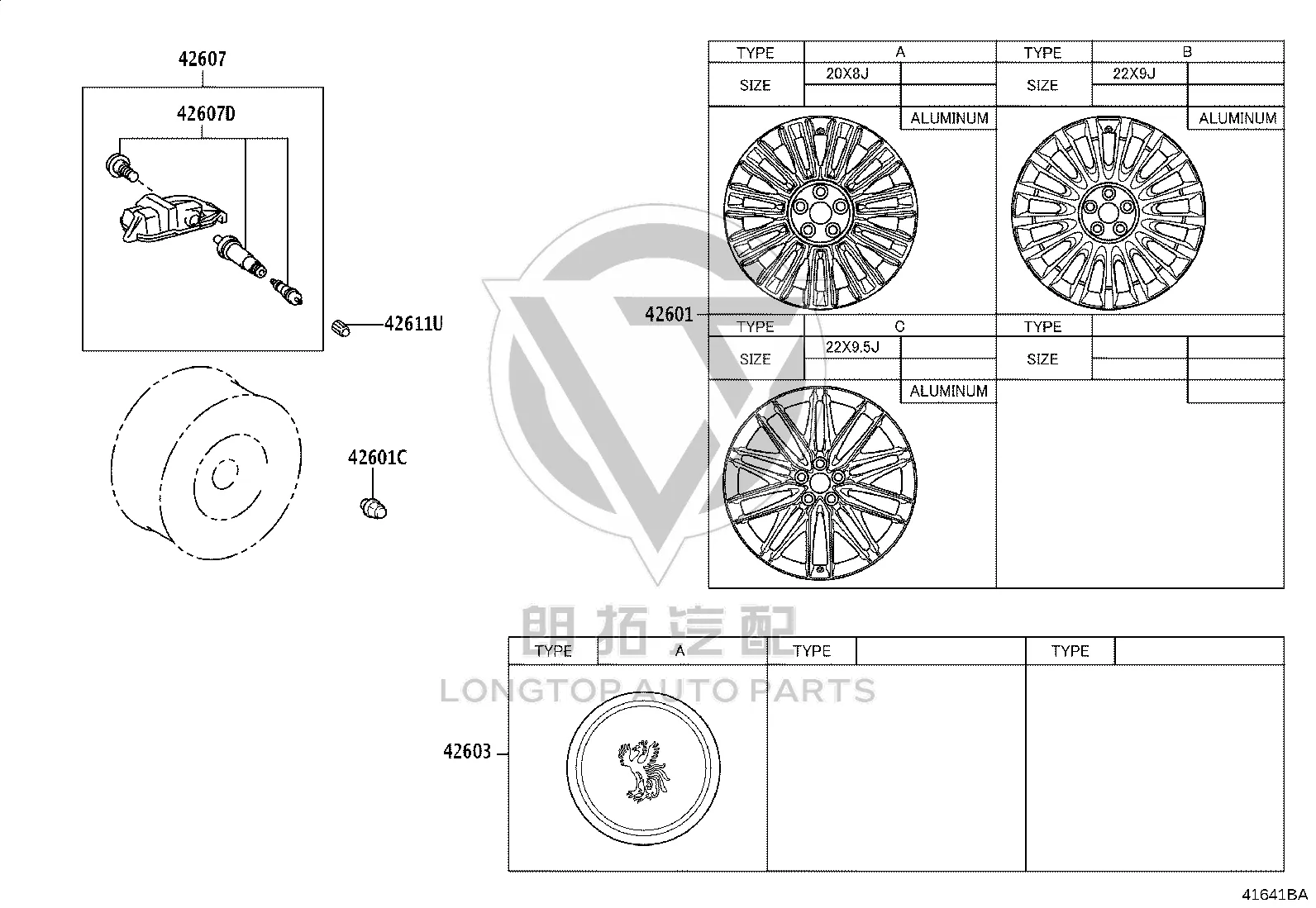 Tire Pressure Sensor 42607-76030 for Toyota CENTURY