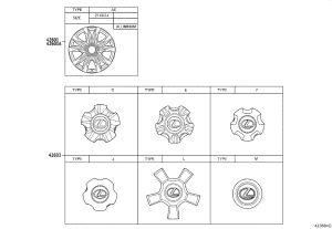 Wheel Hub Cover 4260B-60250 for Lexus LX