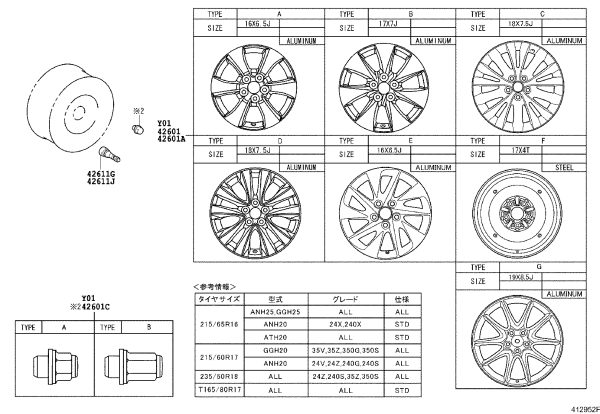 Steel Rim 42611-58211 for Toyota Alphard