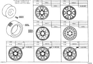 Spare Tire Steel Wheel Rim 42611-60150 for Toyota Land Cruiser
