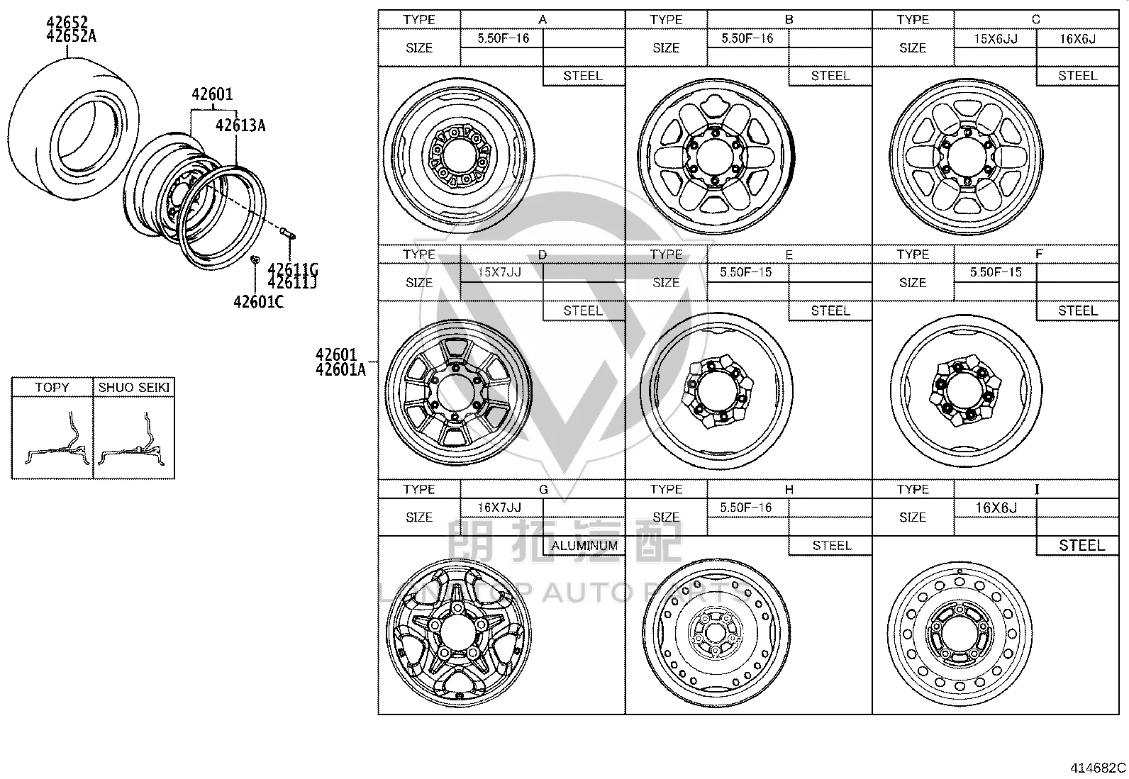 Wheel Nut 90942-01103 for Toyota Land Cruiser