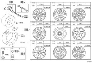 Spare Tire Rim 4261A-30150 for Lexus GS Series