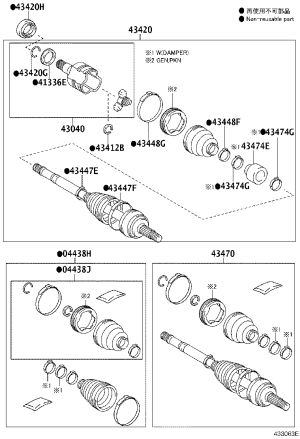 Front Axle Oil Seal 90311-50048 for Toyota Alphard