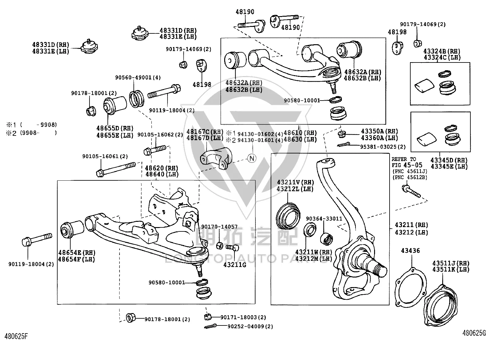 Bolt, Washer Based H 90105-16061 for Toyota Land Cruiser 100, Land Cruiser & LX470