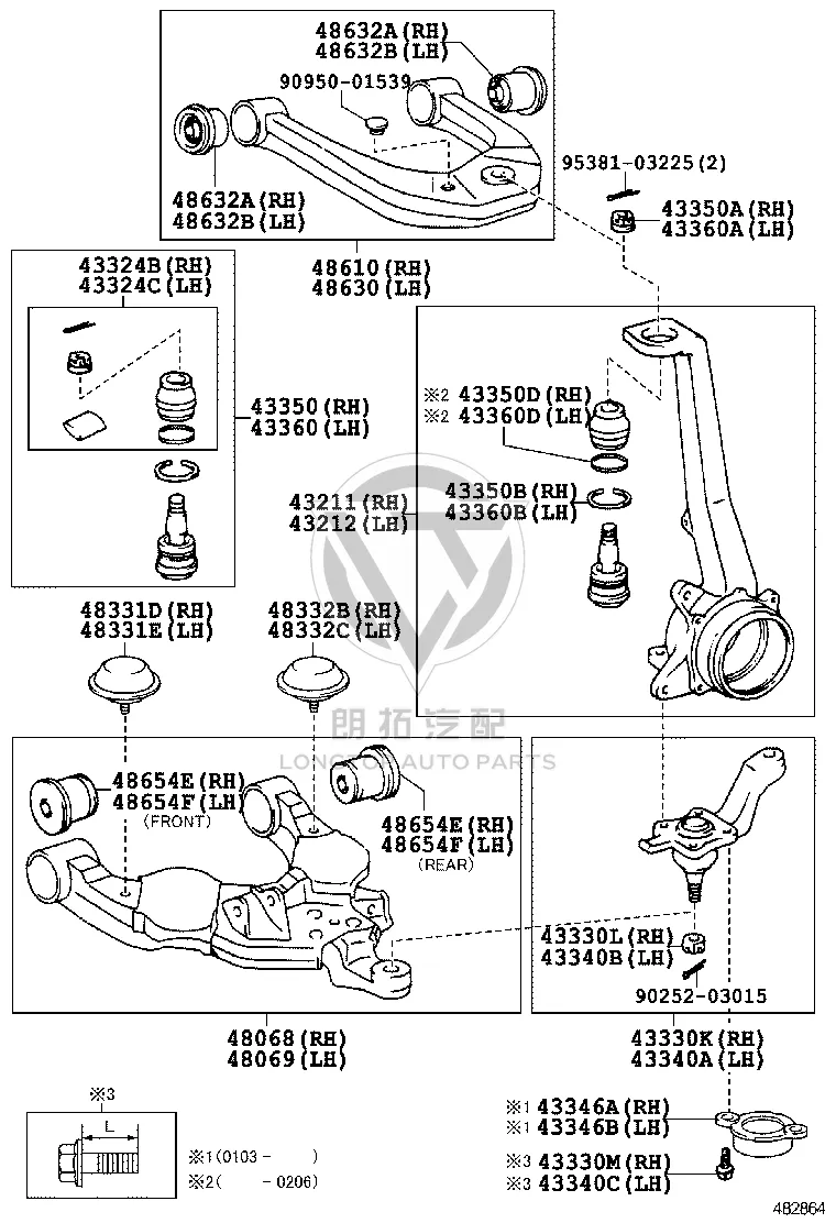 Front Left Steering Knuckle 43202-35071 for Toyota 4RUNNER