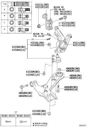 Front Lower Control Arm Ball Joint 43330-09651 for Toyota EZ