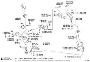Front Upper Control Arm (Right) 48610-09040 for Toyota Crown