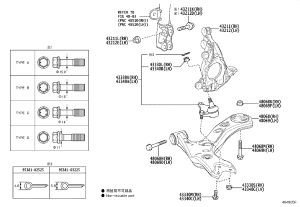 Front steering knuckle (left) 43212-02460 for Toyota Allion