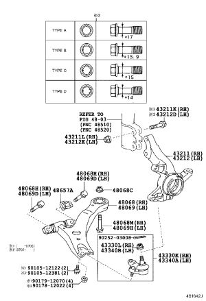 Front Lower Control Arm Ball Joint 43340-29215 for Toyota HARRIER