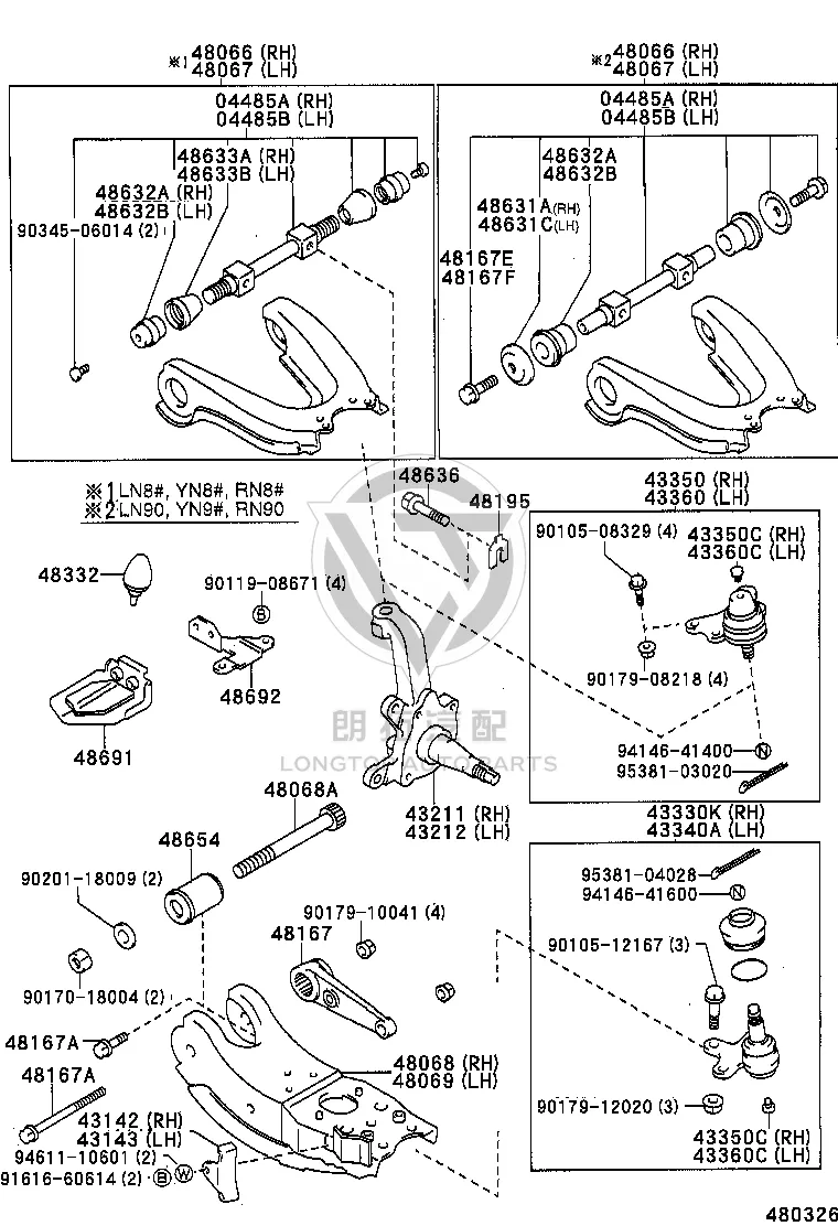 Front Right Lower Ball Joint 43330-39295 for Toyota Hilux