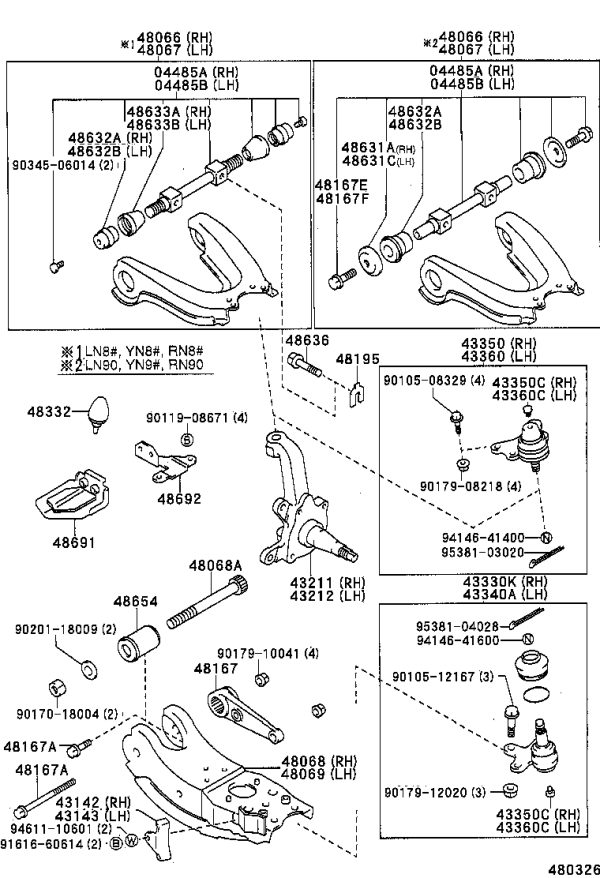 Front Right Lower Ball Joint 43330-39295 for Toyota Hilux