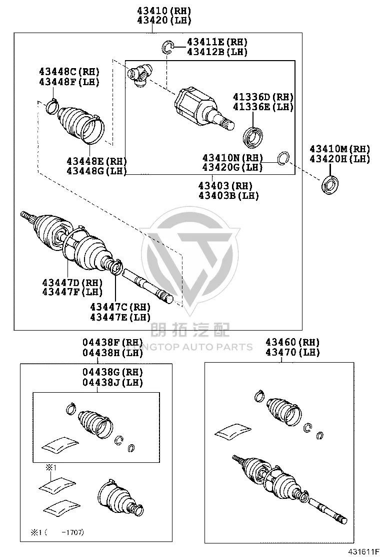 Front Half Shaft Ball Cage 43403-60020 for Toyota 4RUNNER