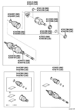 Front Half Shaft Ball Cage 43403-60020 for Toyota 4RUNNER