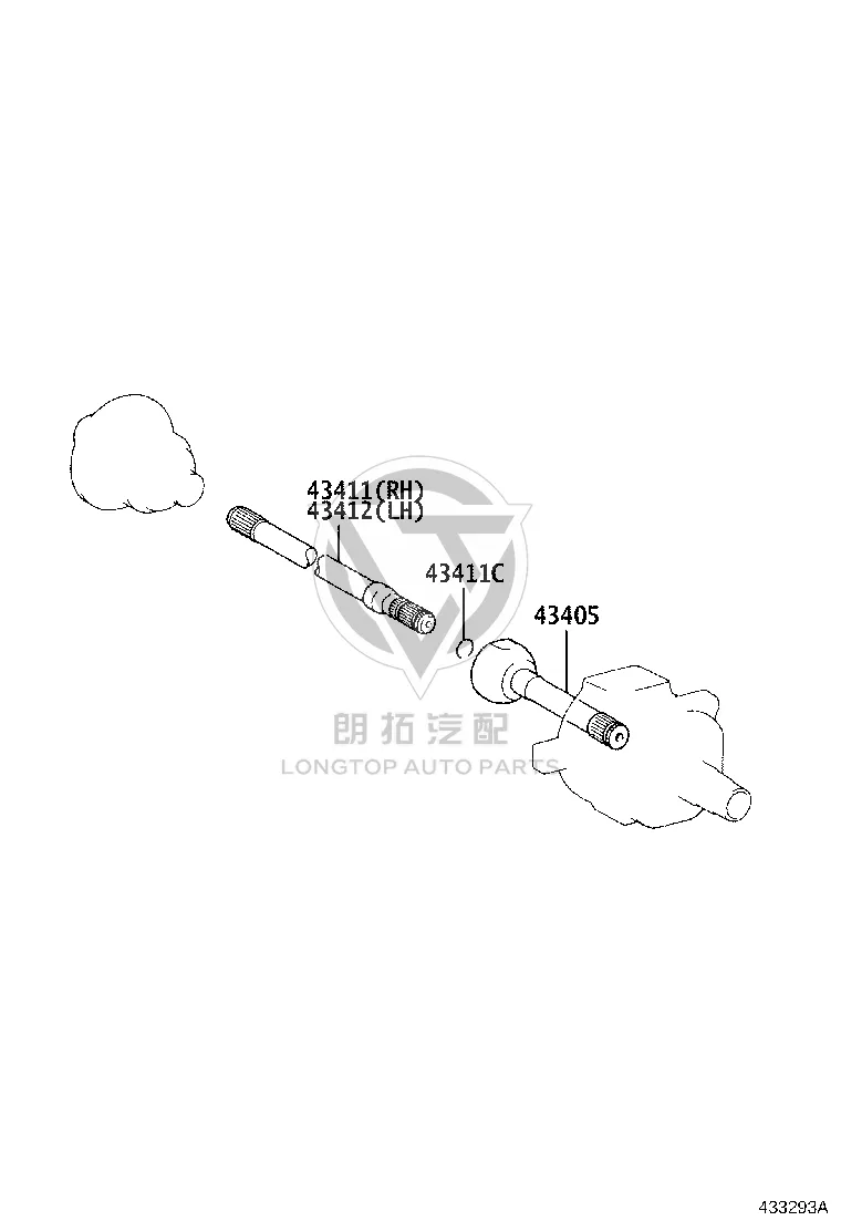 Left Front Axle Inner Shaft 43412-60140 for Toyota Land Cruiser